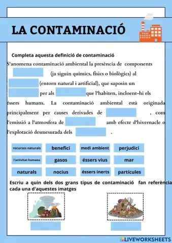 Definició de contaminació