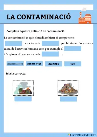 Definició de contaminació adaptada