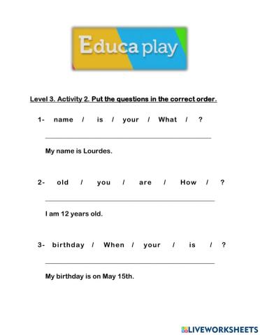 Personal information