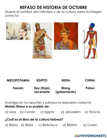 Repaso de historia 6 de octubre