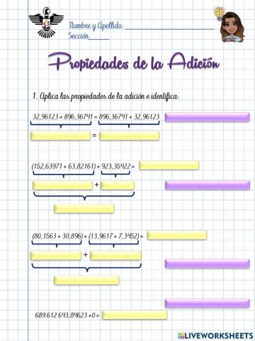 Propiedades de la adición