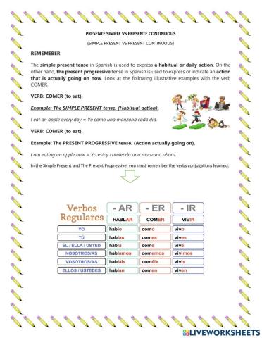 Presente vs Presente Progresivo