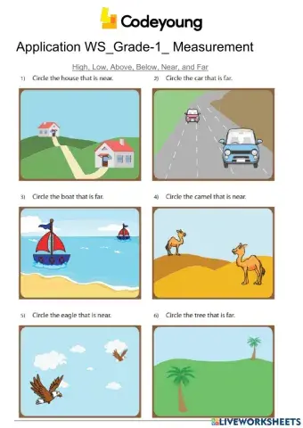 High, Low, Above, Below, Near, and Far-Application WS