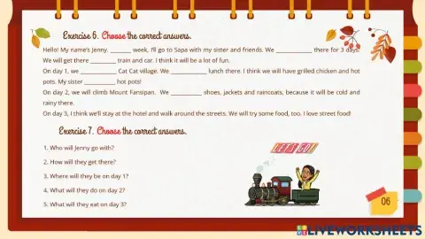 Unit 1 - 6 English Grade 5