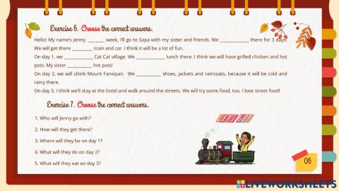 Unit 1 - 6 English Grade 5