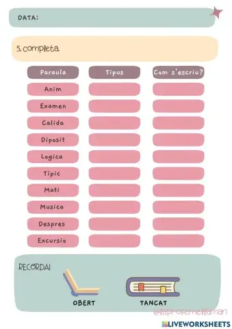 Paraules agudes planes i esdrúixoles 3