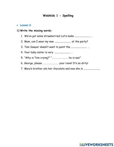 Webkids 1 - Spelling Tom Sawyer 1