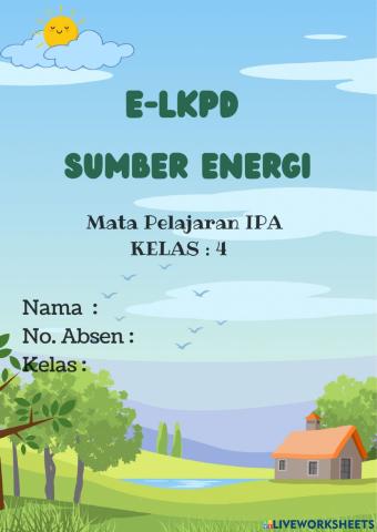 E-LKPD Sumber Energi Kelas 4