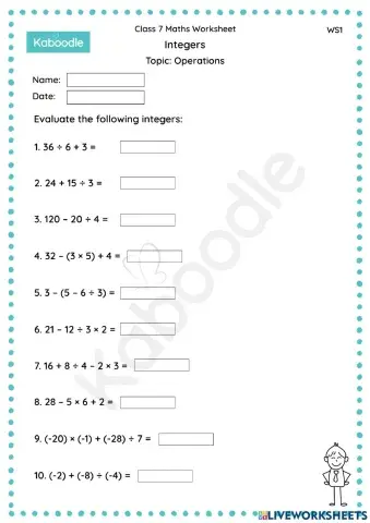 Integers (Operations)