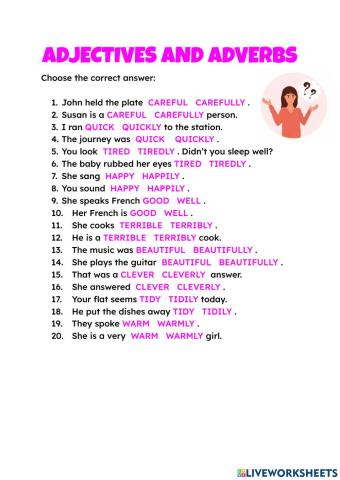 Adjectives and aderbs