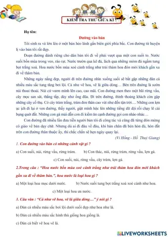 Đường vào bản - Ngô Huyền