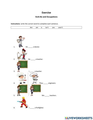 Verb Be and Occupations