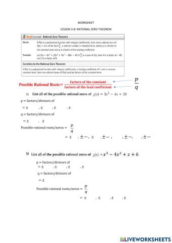 Worksheet