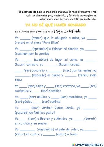 Ya no sé qué hacer conmigo