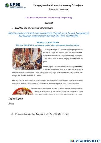 UPSE:The Sacred Earth and the Power of Storytelling