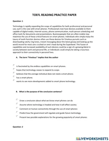 TOEFL Reading practice 001