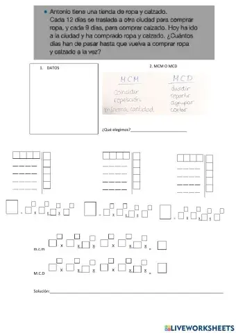 PROBLEMAS DE mcm y MCD