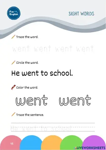 Sight Word: Went