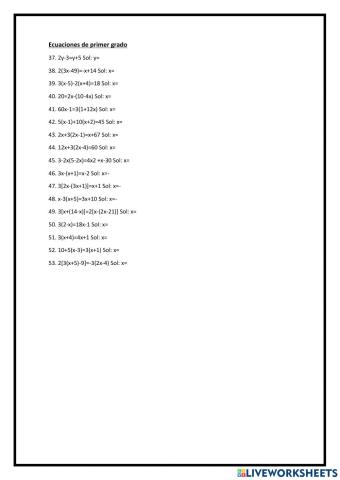 Ecuaciones de primer grado2