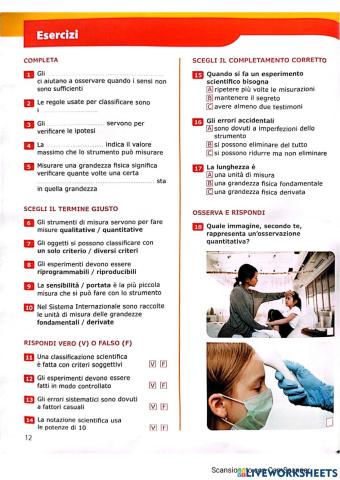 Osservare, classificare, sperimentare