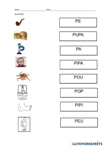 Relaciona paraula i imatge