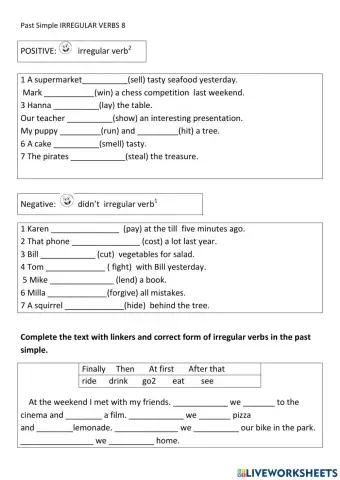 Past Simple Irregular verbs