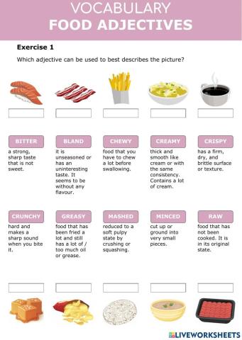 Food - adjectives