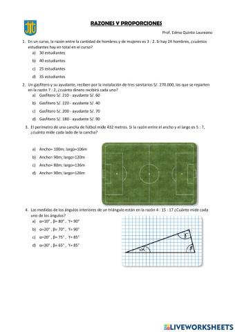 Razones y proporciones