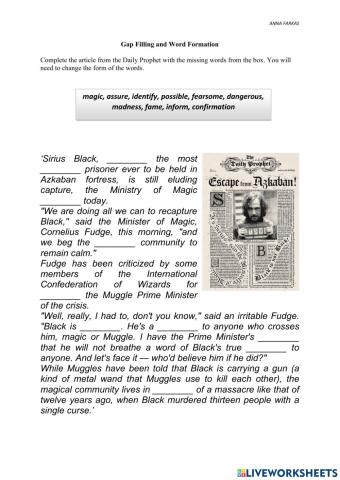 Daily Prophet word formation