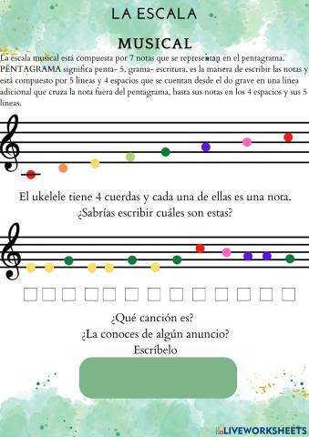 La escala y el ukelele