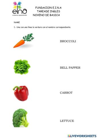 Fruits and vegetables