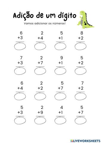 Adição de um digito