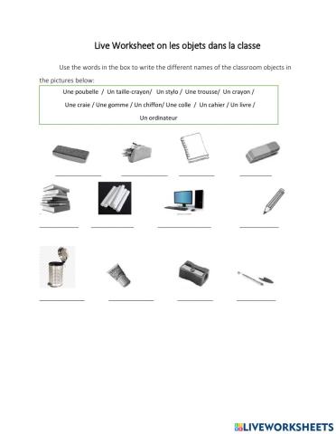 Les objets dans la classe