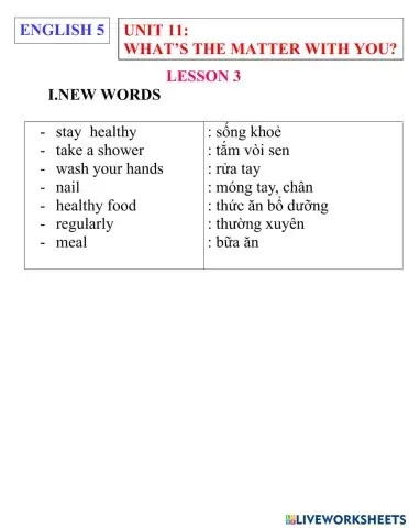 English 5- unit 11- lesson 3