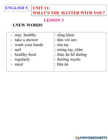 English 5- unit 11- lesson 3