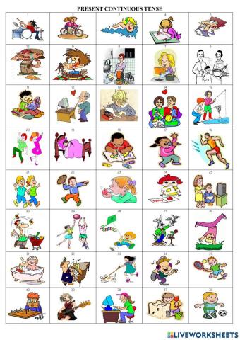 Present continuous game