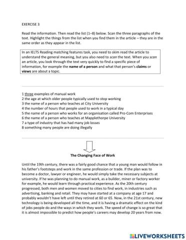 IE1, Unit 7, Reading, Exercise 3