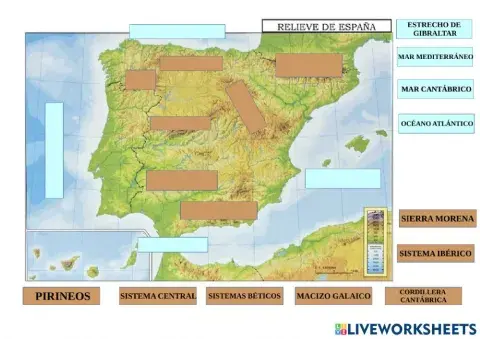 Relieve de ESPAÑA
