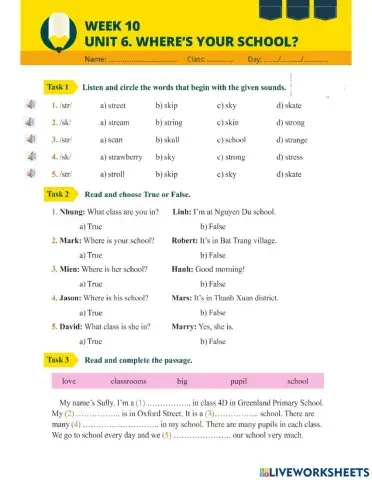 WEEK 10-Where's your school?