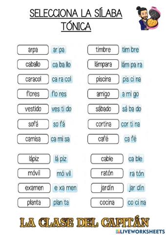 3º t2 sílaba tónica