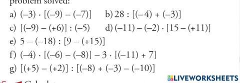 Operacions combinades amb enters