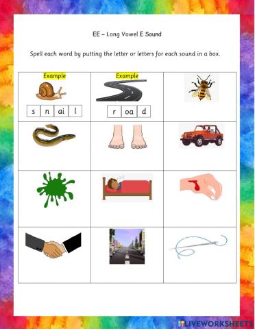EE - Long Vowel E Sound