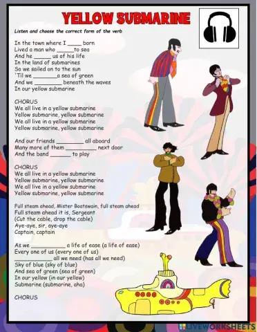 Yellow Submarine Listening Activity