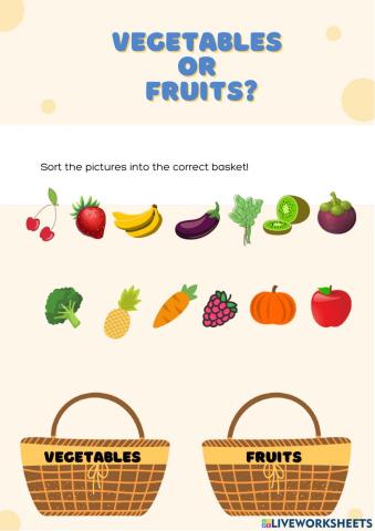 Fruits or vegetables?