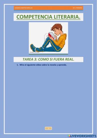 Competencia literaria. Tarea 3. 6º.