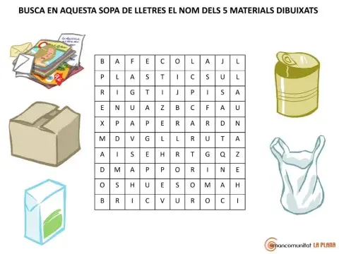 SOPA LLETRES RECICLATGE