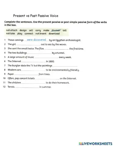Present Passive vs Past Passive Voice
