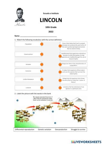 Principles of evolution and natural selection