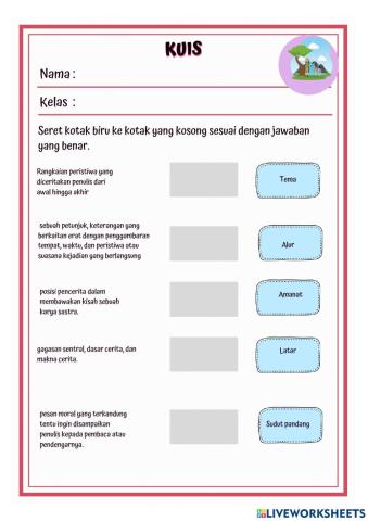 LKPD  unsur pembangun cerpe n