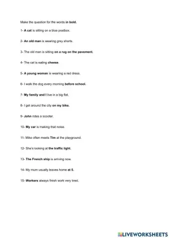 Subject and object questions